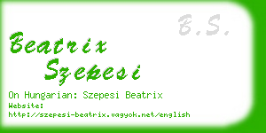 beatrix szepesi business card